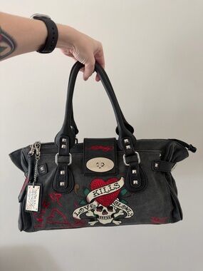 Authentic Vintage Y2K Ed Hardy “Love Kills Slowly” Bag